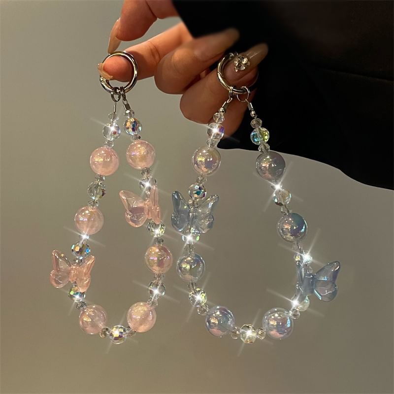 Beaded Phone Lanyard Butterfly