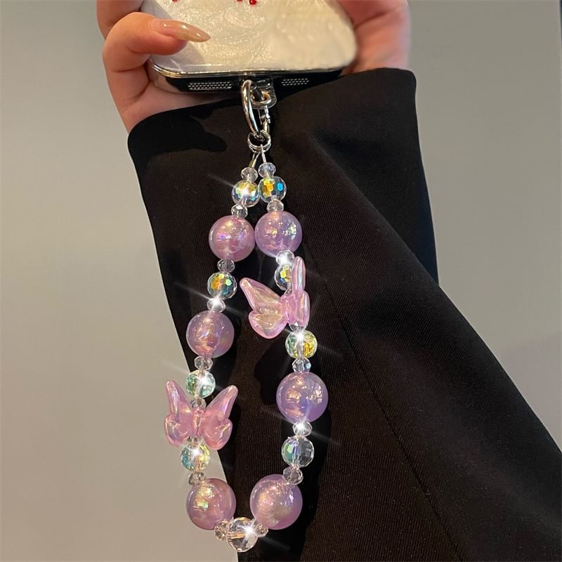 Beaded Phone Lanyard Butterfly