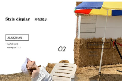 Elastic Waist Plain Baggy Cargo Pants (Various Designs)