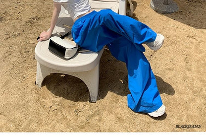 Elastic Waist Plain Baggy Cargo Pants (Various Designs)