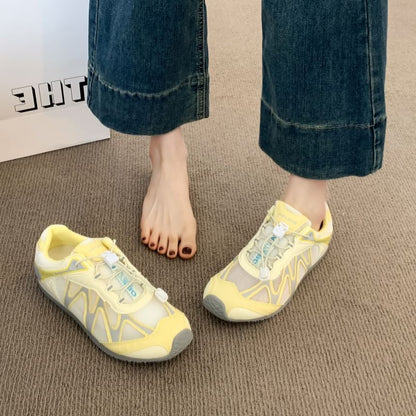 Platform Panel Mesh Sneakers