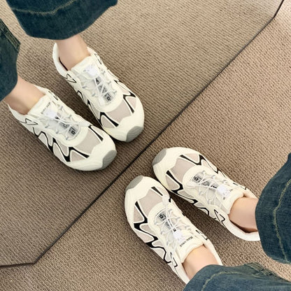 Platform Panel Mesh Sneakers