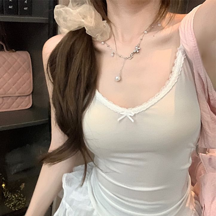 Ruffled V-Neck Cami Blouse