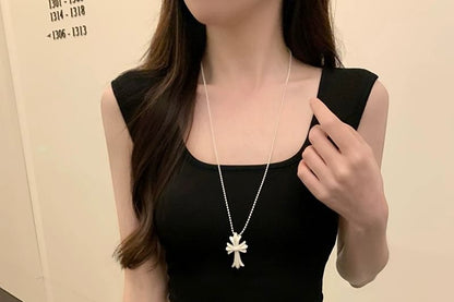 Plain Square-Neck Tank Blouse