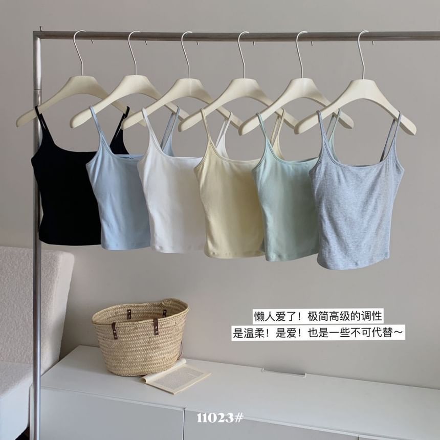 Lace-Paneled Open-Back Padded Slim Cropped Cami Blouse
