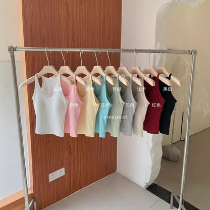 Racerback Padded Slim-Fit Cami Blouse