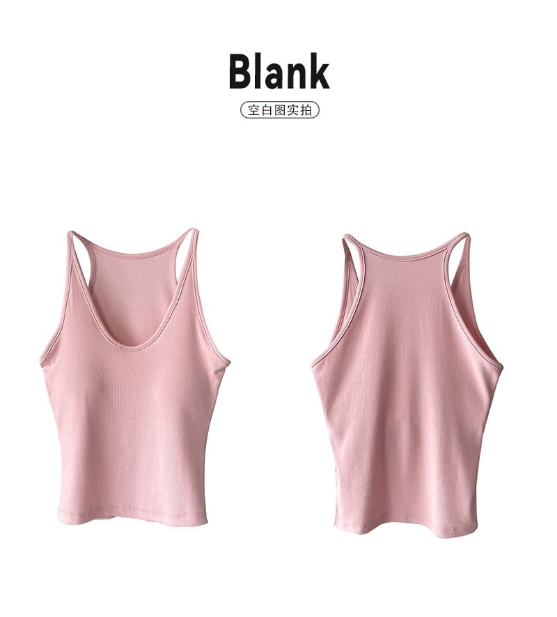 Racerback Padded Slim-Fit Cami Blouse