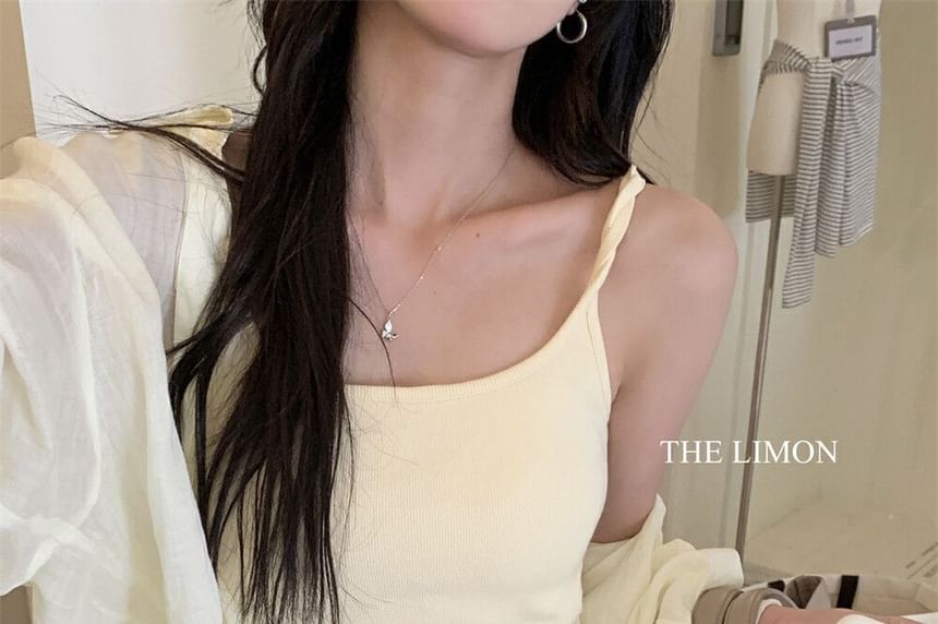 Twisted Padded Slim-Fit Camisole Blouse