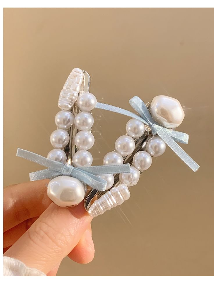 Clip Faux Set Hair / Pearl