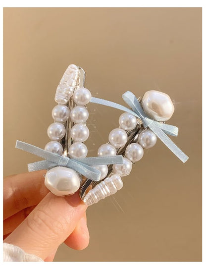 Clip Faux Set Hair / Pearl