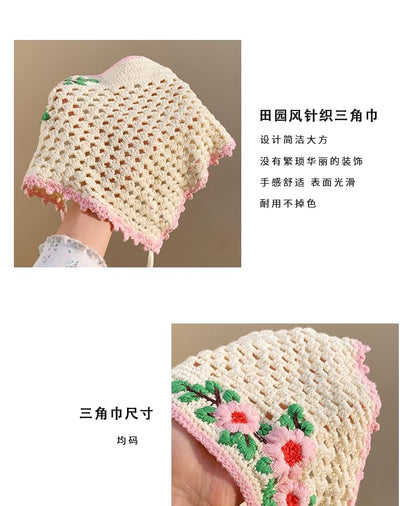 Band Knit Floral Head