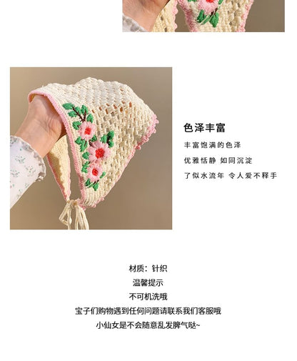 Band Knit Floral Head