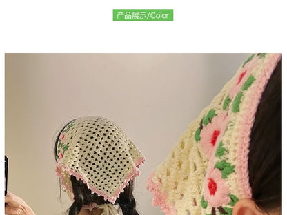 Band Knit Floral Head