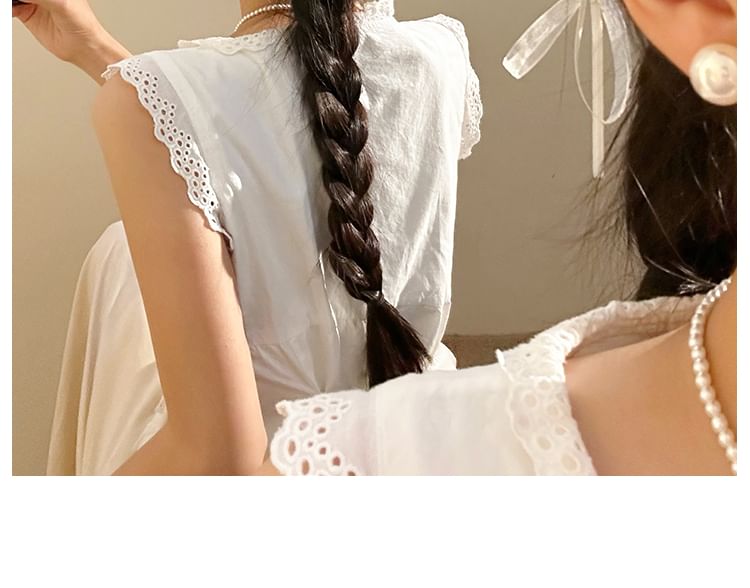 Hair Faux Bow Clip Pearl