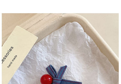 Bow Clip Hair Denim Set