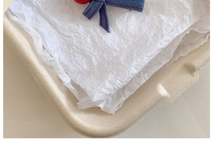 Bow Clip Hair Denim Set