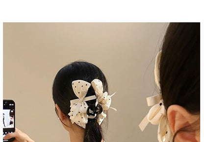 Dotted Bow Claw Hair