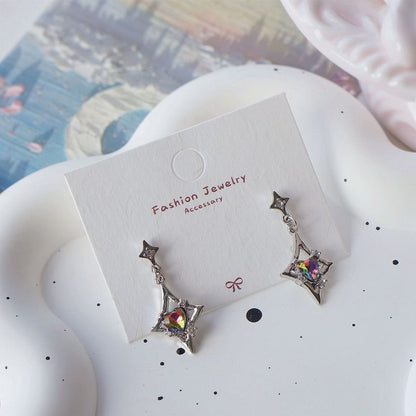 Gemstone On Dangle / Clip Earring