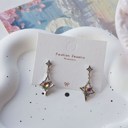 Gemstone On Dangle / Clip Earring