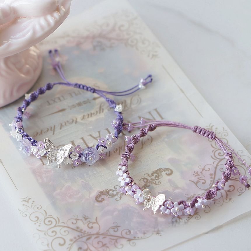 Bracelet Butterfly Rope