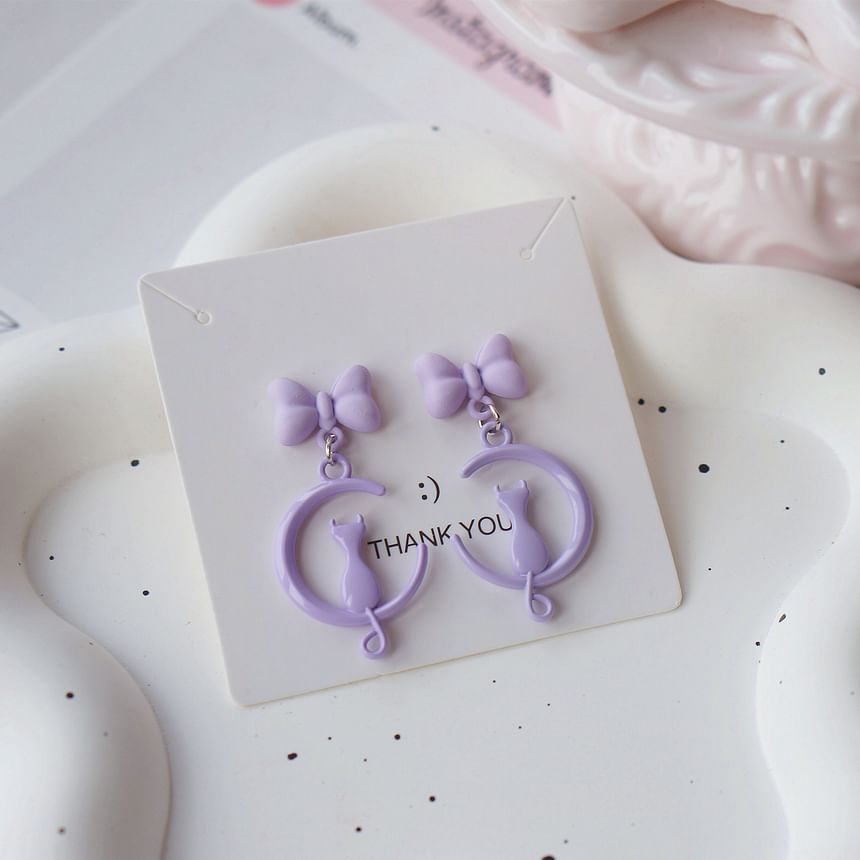 Cat Dangle Moon / Earring On Clip