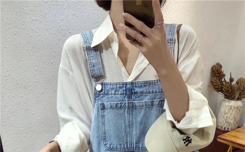 Washed Denim Jumper Shorts