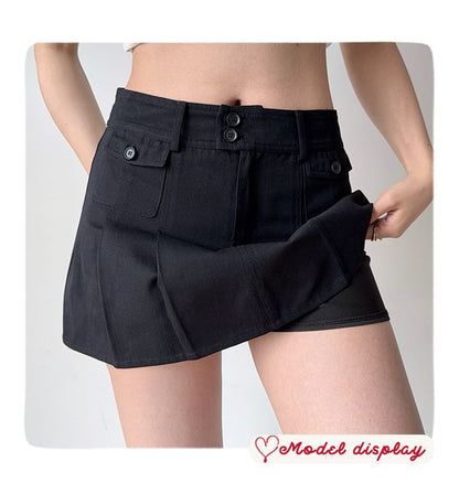 Pleated Mini Skirt
