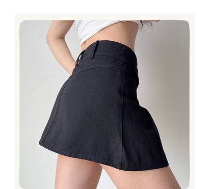 Pleated Mini Skirt