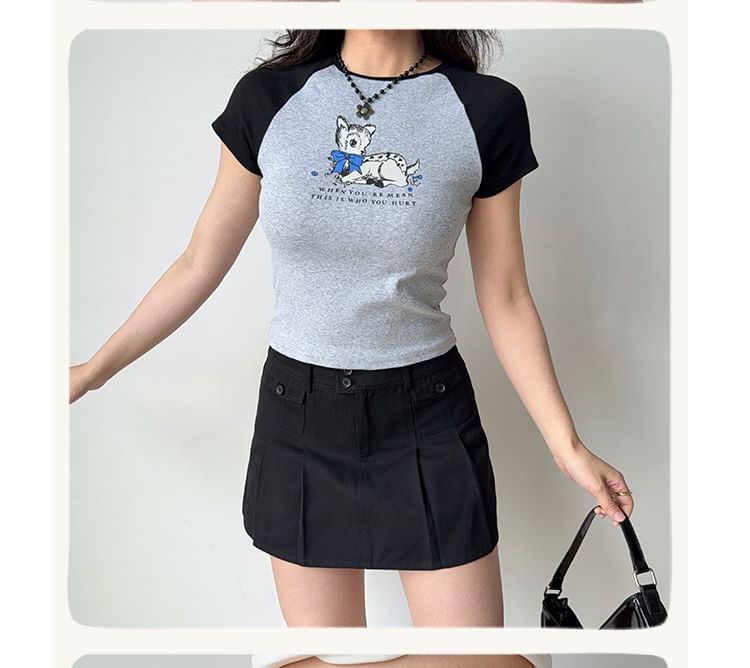 Pleated Mini Skirt