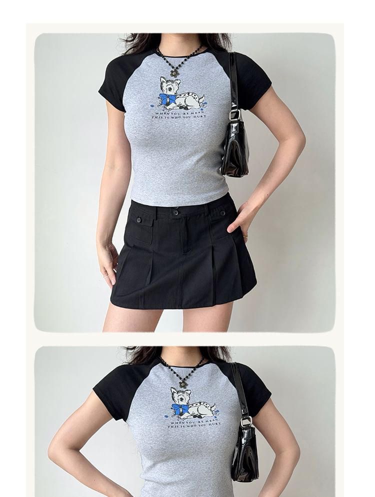 Pleated Mini Skirt