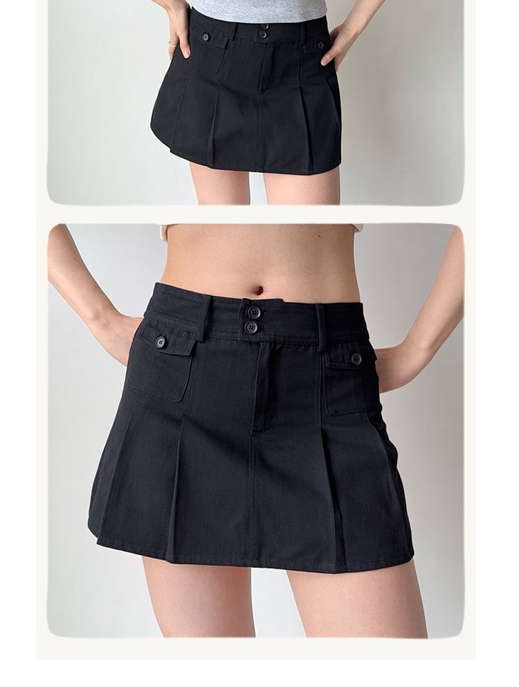 Pleated Mini Skirt