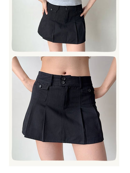 Pleated Mini Skirt