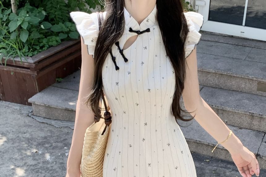 Sleeveless Collared Dotted Maxi Dress - Altfashion Shop