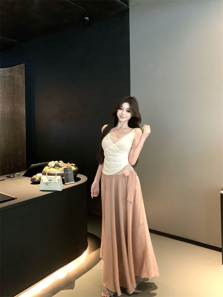 Camisole Top and Maxi A-Line Skirt Set
