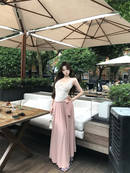 Camisole Top and Maxi A-Line Skirt Set