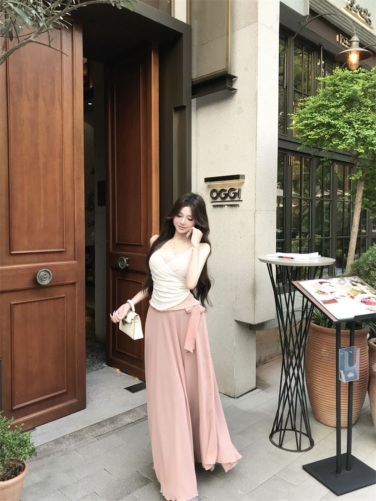 Camisole Top and Maxi A-Line Skirt Set