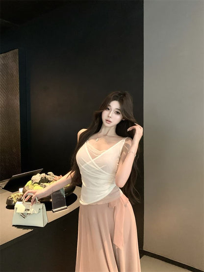 Camisole Top and Maxi A-Line Skirt Set