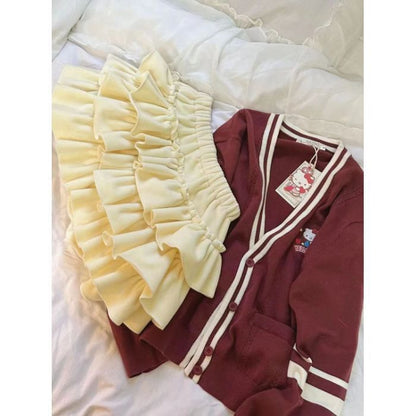 Ruffled Layered Mini Skirt