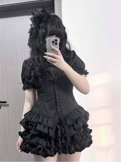 Tiered Mini Skirt