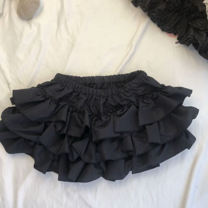 Tiered Mini Skirt