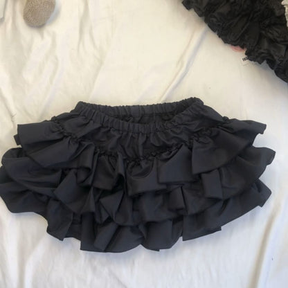 Tiered Mini Skirt