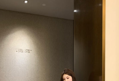 Long-Sleeve V-Neck Slit Sheath Dress - Altfashion Shop
