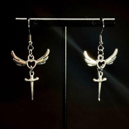 Dangle Wing Earring Sword