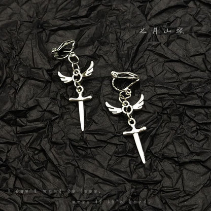 Dangle Wing Earring Sword