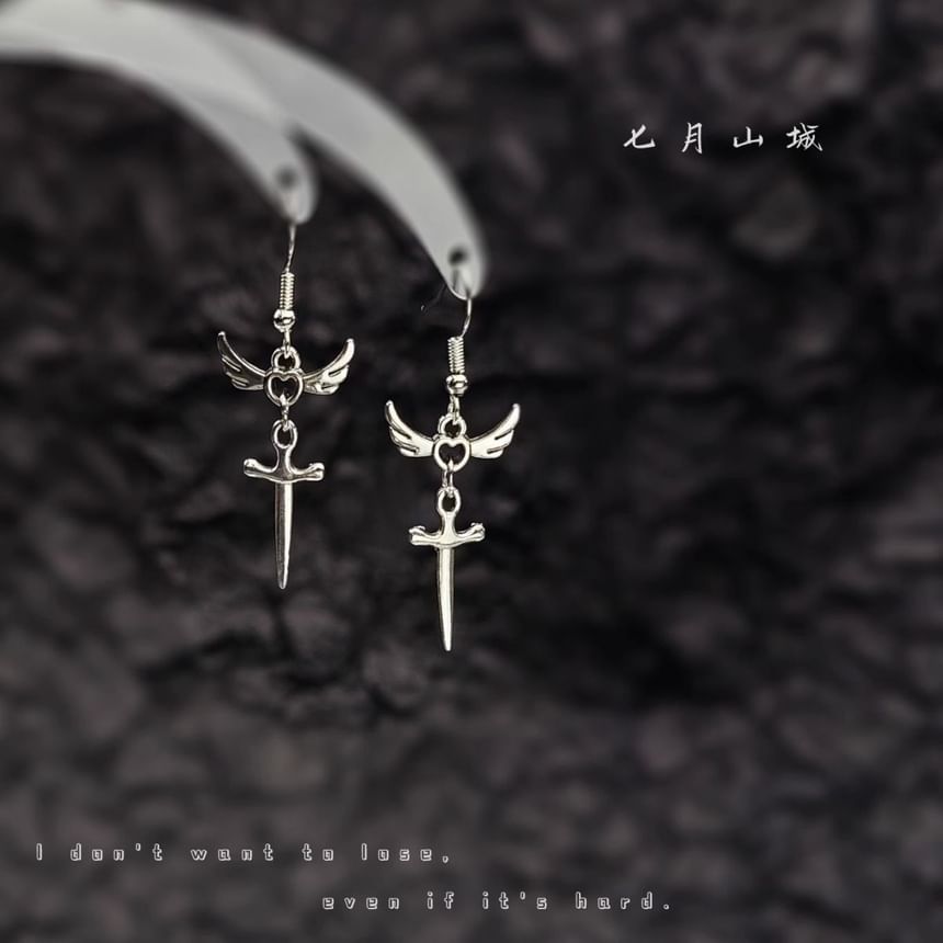 Dangle Wing Earring Sword