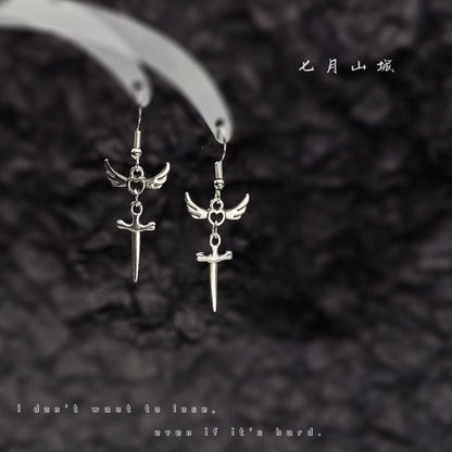 Dangle Wing Earring Sword