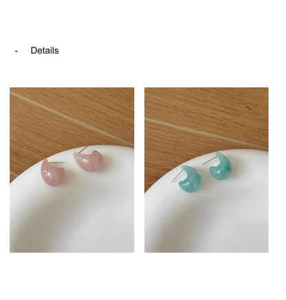 Drop Water Glazed Leverback Earring