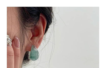 Drop Water Glazed Leverback Earring