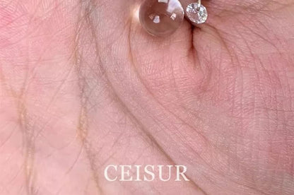 Stud Rod CZ Earring