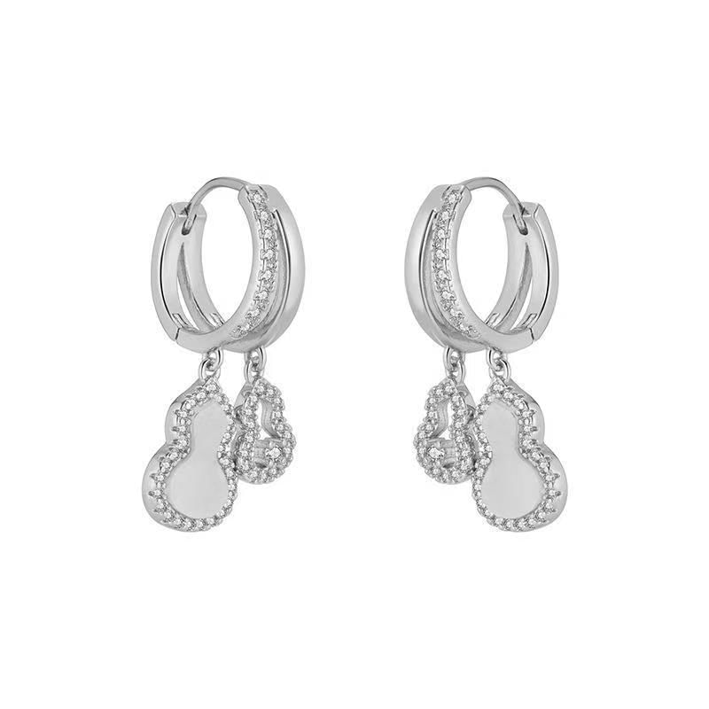 CZ Calabash Hoop Earring